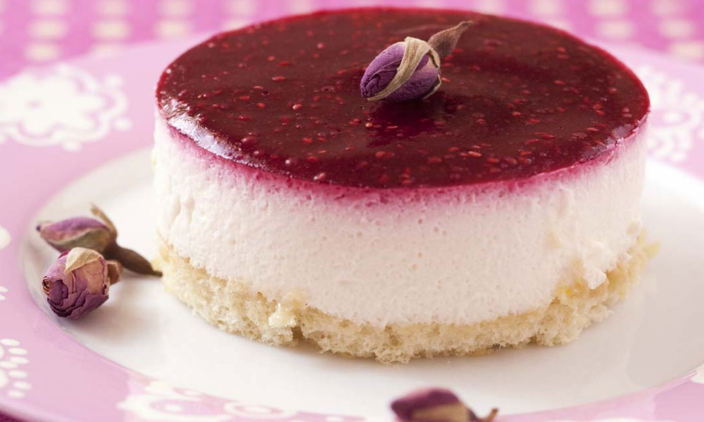 Mousse au fromage blanc et framboises