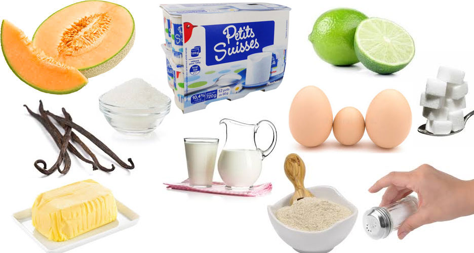 Ingredients,-Gaufres-au-melon-et-cr&egrave;me-l&eacute;g&egrave;re-au-citron