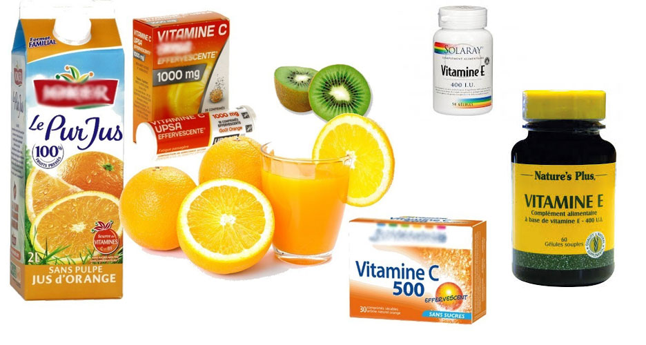 compléments alimentaires à base de vitamines E et C