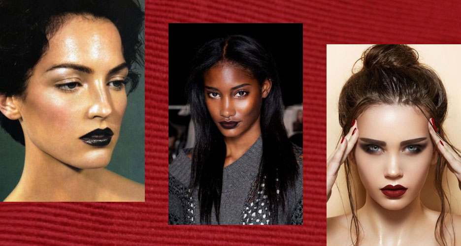 maquillage convient avec un rouge à lèvres foncé