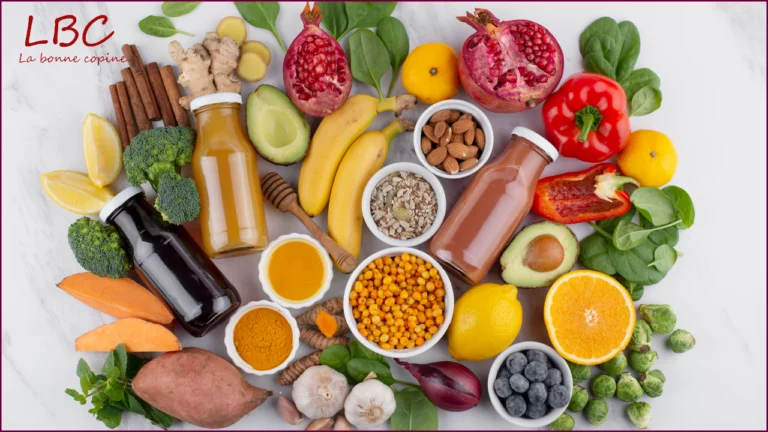 Collection d'aliments sains et colorés| labonnecopine.com