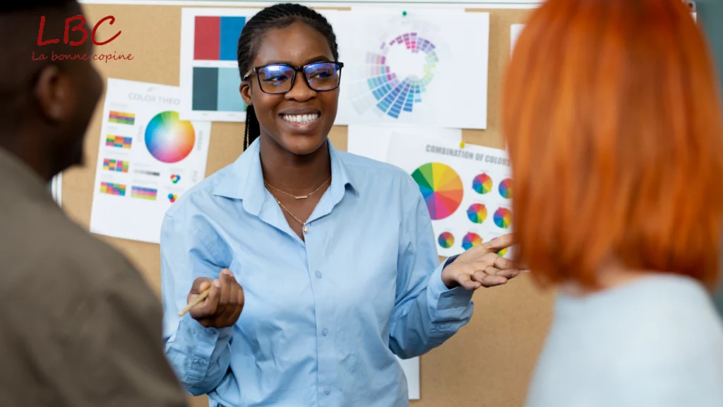 A vibrant presentation explores color theory with inspiring visuals and clear explanations, highlighting the emotional power of hues and its role in creating harmonious visual experiences | labonnecopine.com